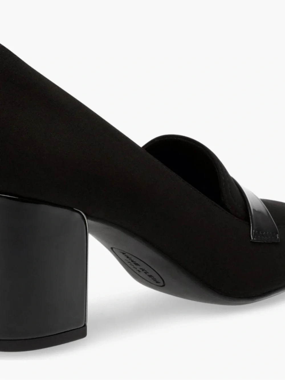 Anne Klein Iflex Classic Black Block Heel Loafer Pump - Women